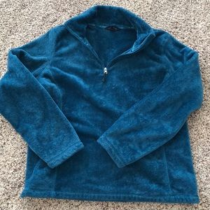 Dark Teal Fleece Quarter ZIP.